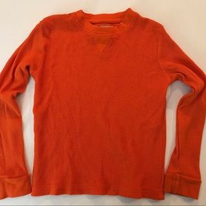 SEVEN APPAREL QUALITY ATHLETIC GOODS ORANGE LONG SLEEVE THERMAL SIZE 6